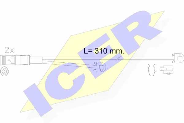 Warning Contact, brake pad wear (610613 E C)
