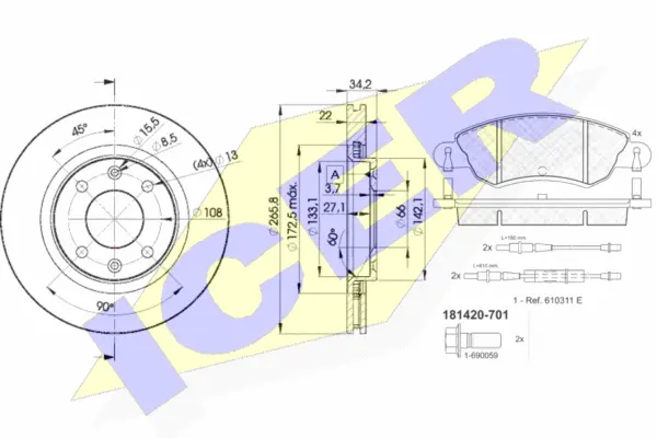 Brake Kit, disc brake (31420-4750)