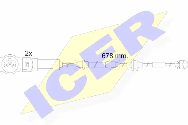 Warning Contact, brake pad wear (610452 E C)