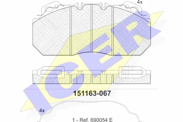 Brake Pad Set, disc brake (151163-067)