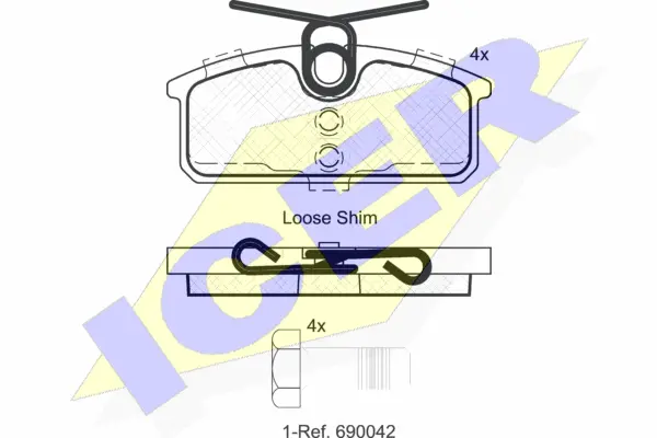 Brake Pad Set, disc brake (182084)