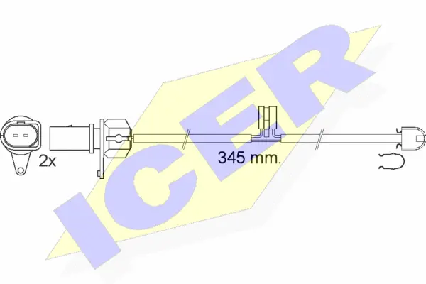 Warning Contact, brake pad wear (610544 E C)