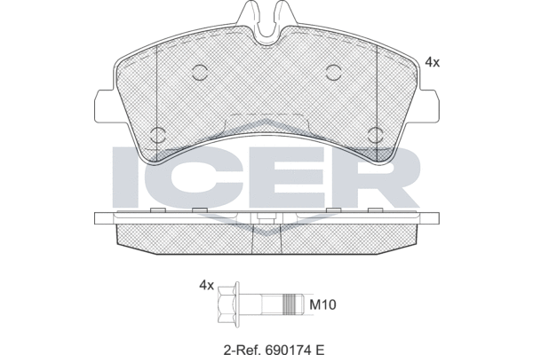 Brake Pad Set, disc brake (LM1849)