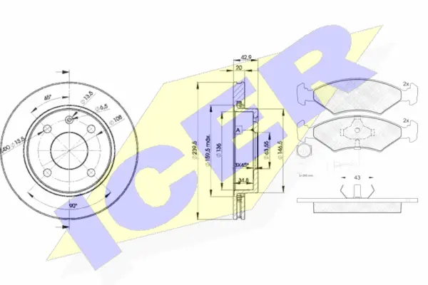 Brake Kit, disc brake (30410-1064)