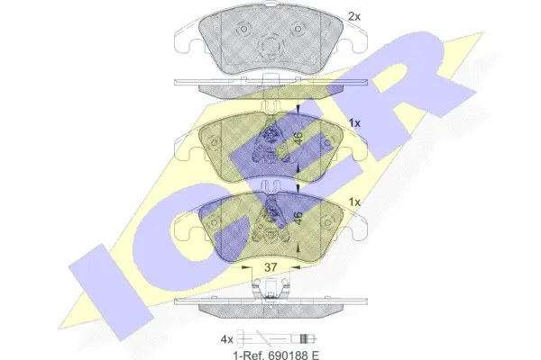 Brake Pad Set, disc brake (181865)