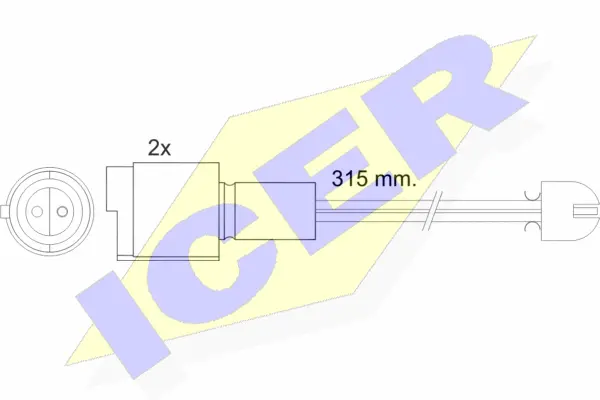 Warning Contact, brake pad wear (610455 E C)