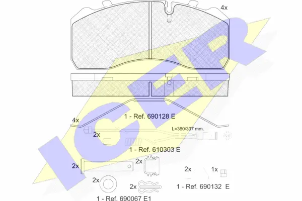 Brake Pad Set, disc brake (151254-120)