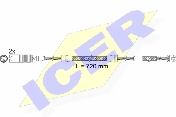 Warning Contact, brake pad wear (610498 E C)