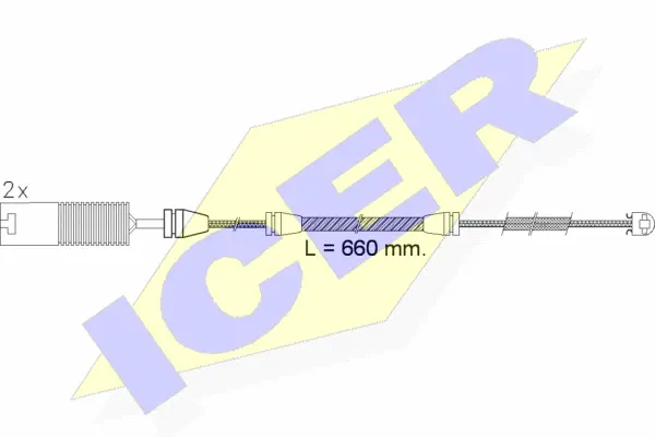 Warning Contact, brake pad wear (610497 E C)