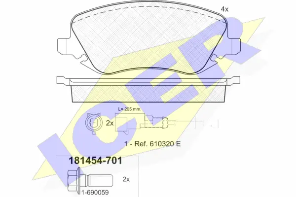 Brake Pad Set, disc brake (181454-701)