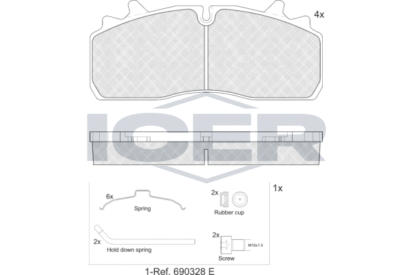 Brake Pad Set, disc brake (152455-066)