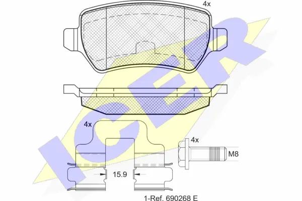Brake Pad Set, disc brake (181622-204)