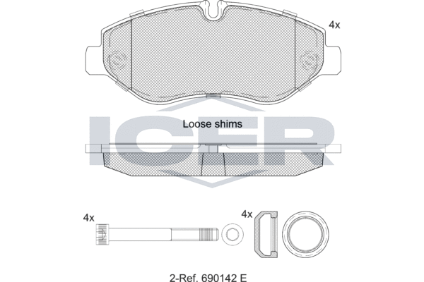 Brake Pad Set, disc brake (LM1832)