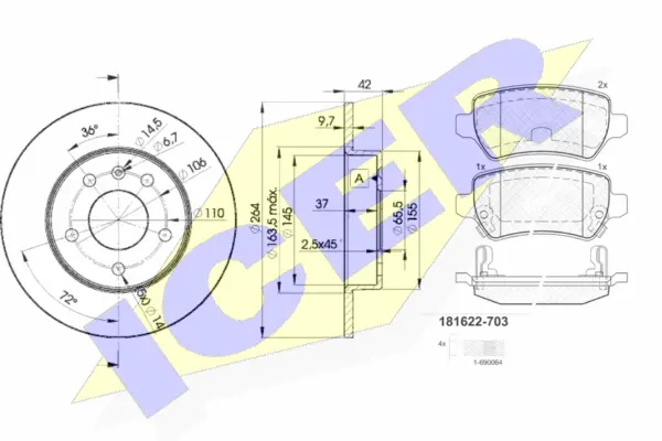 Brake Kit, disc brake (31622-9110)