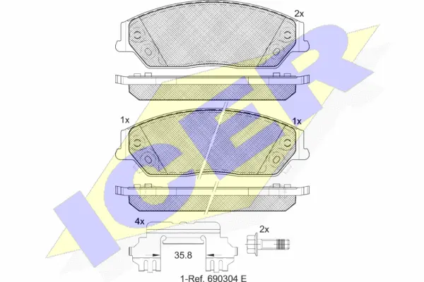 Brake Pad Set, disc brake (182077)
