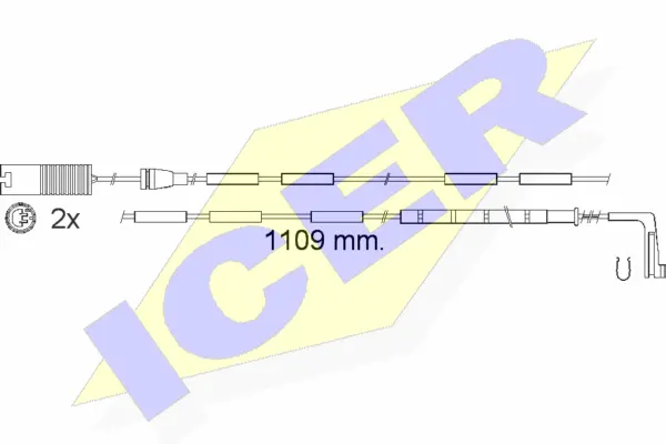 Warning Contact, brake pad wear (610542 E C)