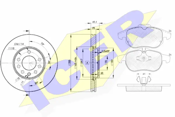 Brake Kit, disc brake (31536-9003)