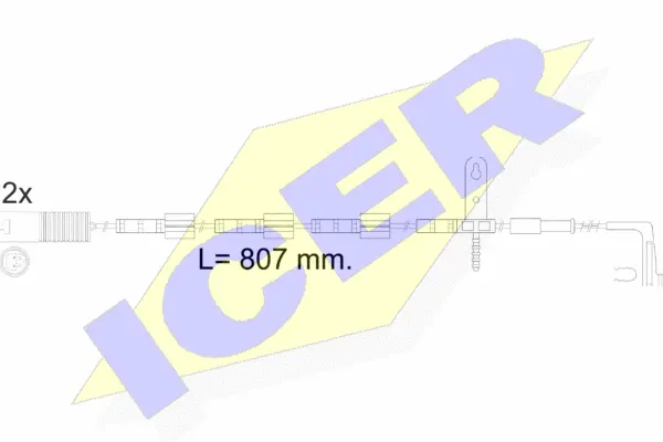 Warning Contact, brake pad wear (610584 E C)