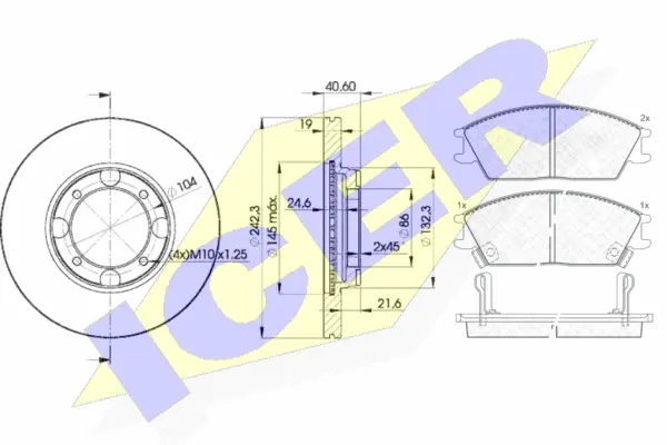 Brake Kit, disc brake (30887-2135)