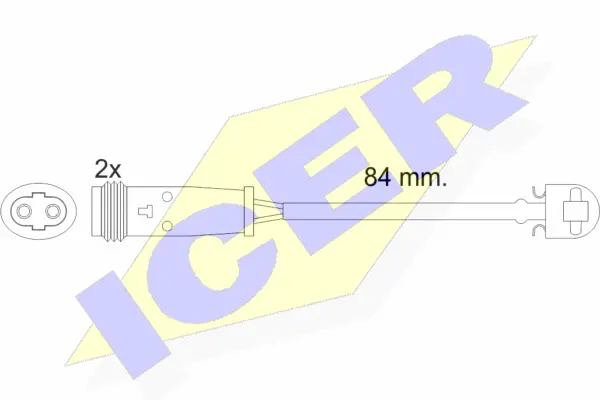 Warning Contact, brake pad wear (610484 E C)