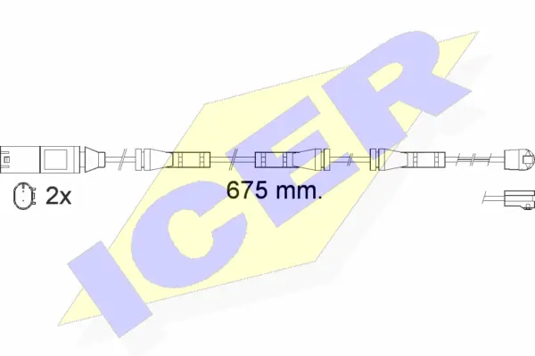 Warning Contact, brake pad wear (610561 E C)