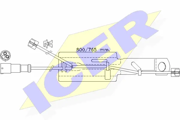 Warning Contact, brake pad wear (610432 E C)