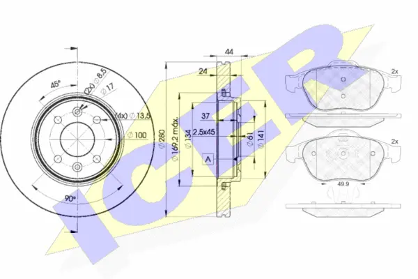 Brake Kit, disc brake (31861-7829)