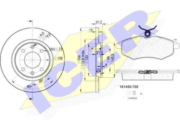 Brake Kit, disc brake (31450-4692)