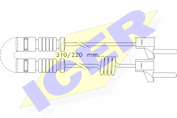 Warning Contact, brake pad wear (610221 E C)