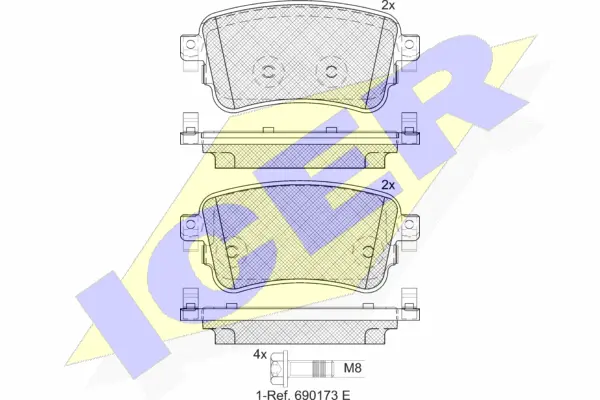 Brake Pad Set, disc brake (182294)