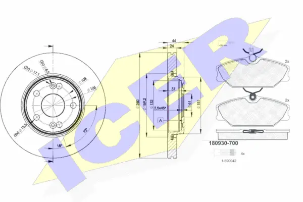 Brake Kit, disc brake (30930-6198)