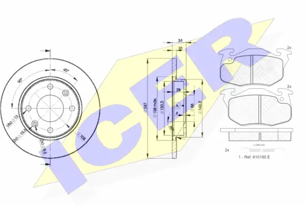 Brake Kit, disc brake (30633-4689)