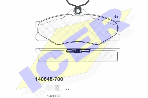 Brake Pad Set, disc brake (140648-700)