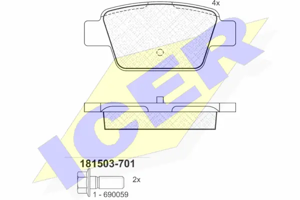 Brake Pad Set, disc brake (181503-701)