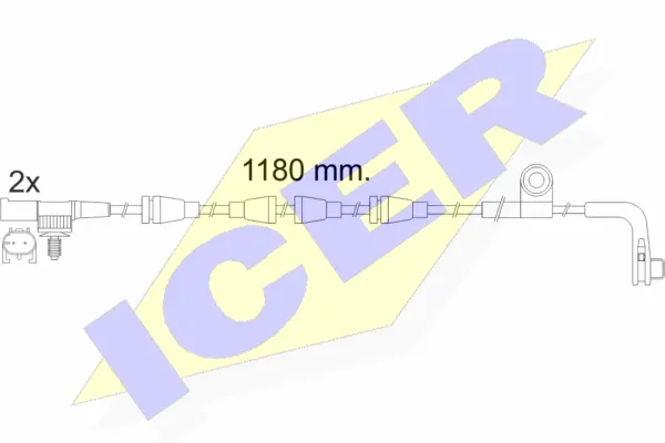 Warning Contact, brake pad wear (610482 E C)
