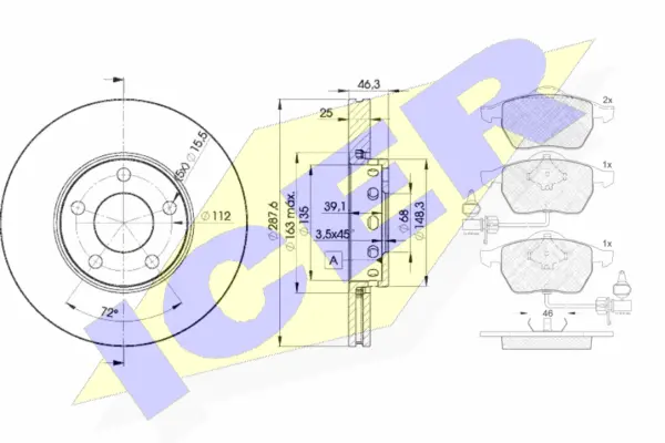 Brake Kit, disc brake (31362-4063)
