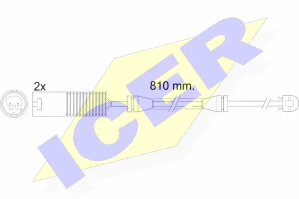 Warning Contact, brake pad wear (610425 E C)