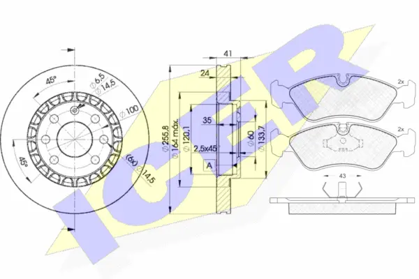 Brake Kit, disc brake (30758-9042)