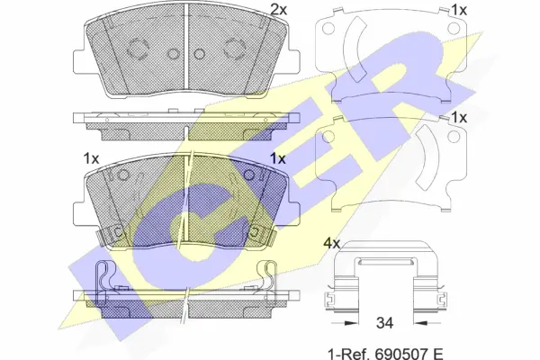 Brake Pad Set, disc brake (182316)