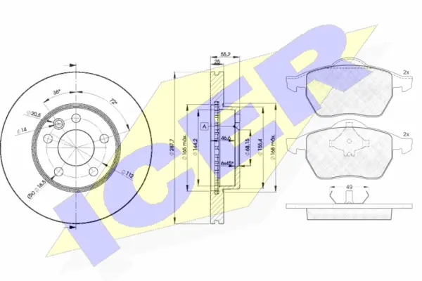 Brake Kit, disc brake (31139-1093)