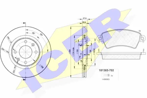 Brake Kit, disc brake (31365-4697)