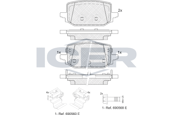 Brake Pad Set, disc brake (182466)