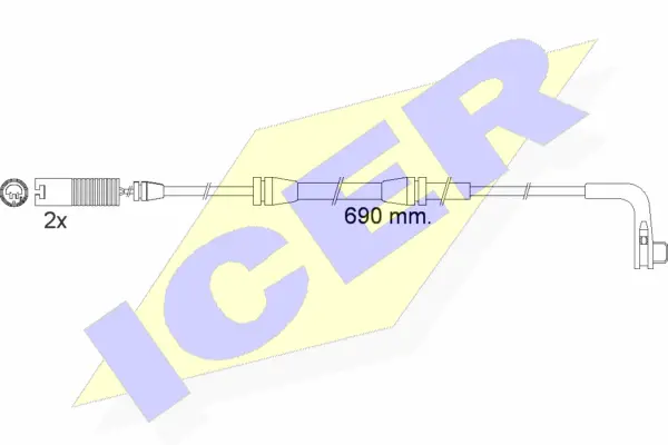 Warning Contact, brake pad wear (610479 E C)