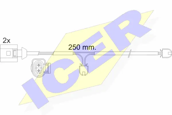 Warning Contact, brake pad wear (610477 E C)