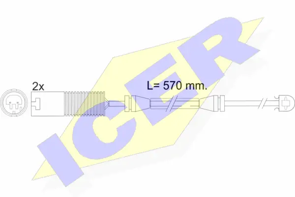 Warning Contact, brake pad wear (610395 E C)