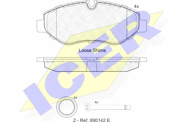 Brake Pad Set, disc brake (141786)