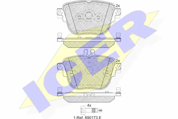 Brake Pad Set, disc brake (182289)