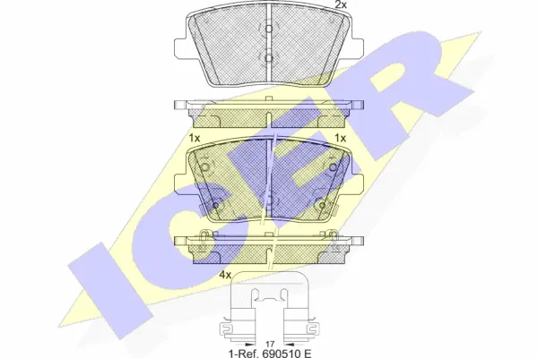 Brake Pad Set, disc brake (182334)