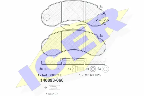 Brake Pad Set, disc brake (140893)