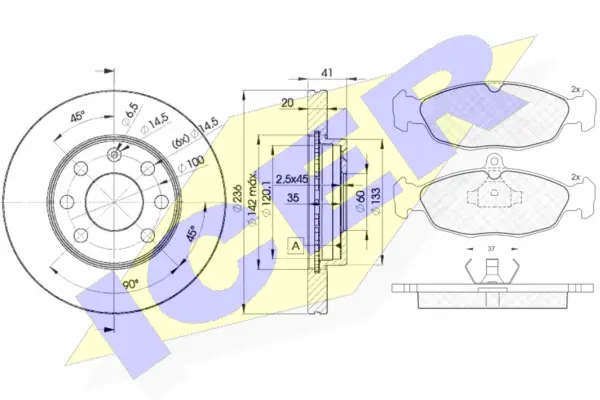Brake Kit, disc brake (30858-1440)